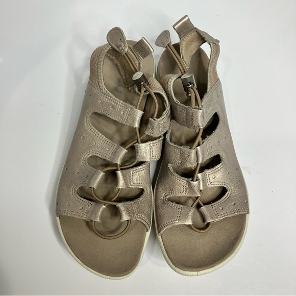 ECCO Jab Toggle sandals metallic leather size 7 - Picture 3 of 8